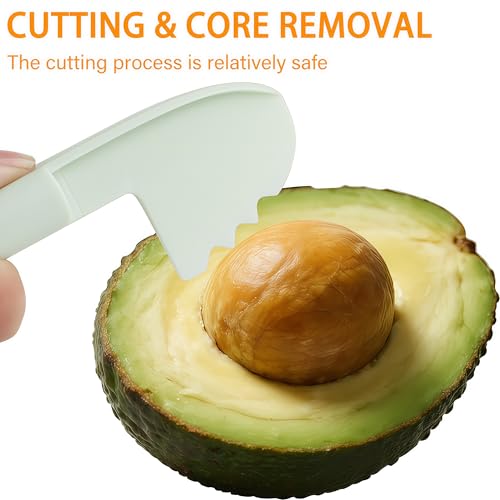 XGIZMOO Avocado Slicer Tools 3 PCS,Avocado Slicer Tool, Cutter, Knife, Peeler, Pitter, Cuber, Dice Good for Salads, Guacamole, or Smoothie Dishwasher Safe — view 3
