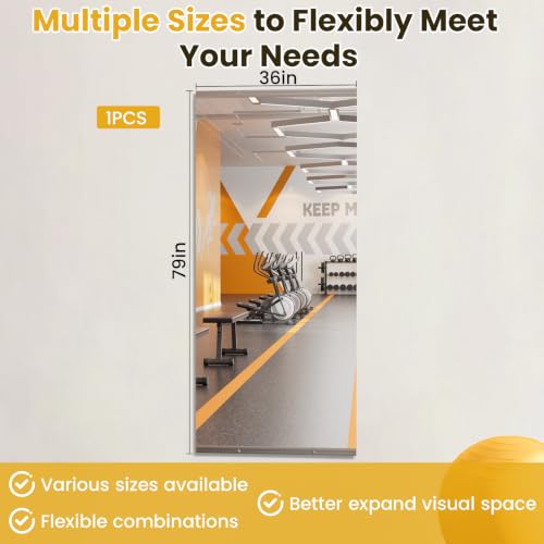 Image of LOAAO Gym Mirror, 79 inchx36 inch, 1 PCS