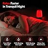 XKETA Terapia del sonno a luce rossa: lampada notturna a lunghezza d'onda a banda stretta pura 670 nm - promuove naturalmente la melatonina per adulti che dormono meglio - 2000 mAh senza fili di
