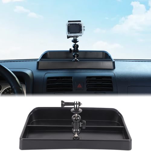 Aunginsy Center Console Dashboard Storage Organizer Tray with Dash Cam Mount Holder Compatible with Hummer H3 2005 - Detailed View
