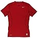 Nike Mens Wicking Short Sleeves Fitted Shirt Red S