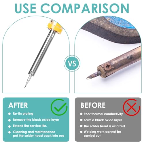 Miniatura 4 de Limpiador Para Punta De Soldador De 30 G, Activador Para Puntas Oxidadas, Accesorio Para Soldador, Limpieza Y Restauración Eficaz, Mejora La Capacidad De Soldadura, Para Soldadores Y Herramientas De