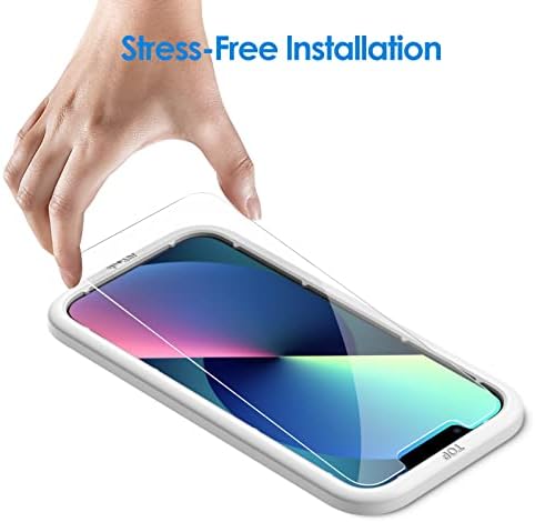 JETech Screen Protector for iPhone 13 mini 5.4-Inch with Camera Lens Protector, Easy-Installation Tool, Tempered Glass Film, 2-Pack Each