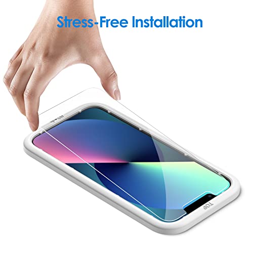 JETech Screen Protector for iPhone 13 mini 5.4-Inch with Camera Lens Protector, Easy-Installation Tool, Tempered Glass Film, 2-Pack Each by JETech - Image 4