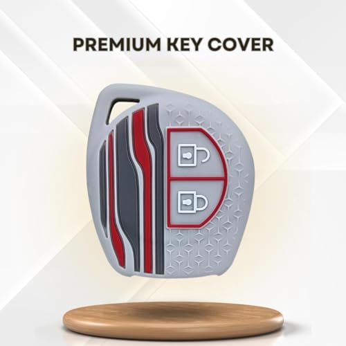 Image of KEYCEPT Tristar Key Cover for Suzuki Swift, Dzire, Ertiga, Baleno, Grand Vitara, Celerio, WagonR, Brezza, Scross, Fronx, Jimny, Ignis 2 Button Remote Key. (Grey)