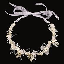 Pearl Headband Bridal Hair Accessories Weddings for First CommunionGolden