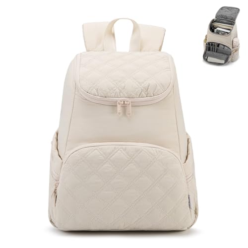 NOL Natural Organic Lifestyle Women's Quilted Puffer Backpack, Large Waterproof Lightweight Puffy...