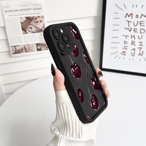 Lovmooful for iPhone 15 Pro Case Cute Cherry-Black Cherry by Lovmooful - Used condition - Image 7