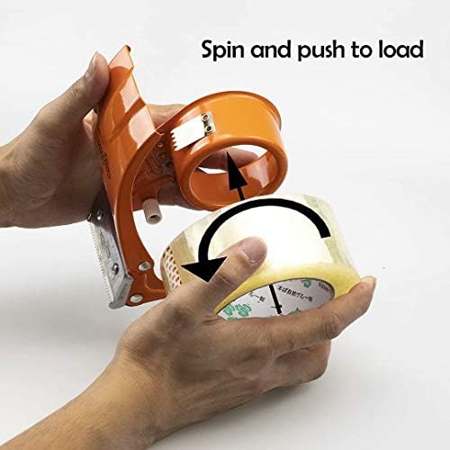 PROSUN Tape Packing Dispenser Gun with Extra Blade, Easy-Mount 50mm (2 Inch) Pistol Grip Carton Sealer (White)