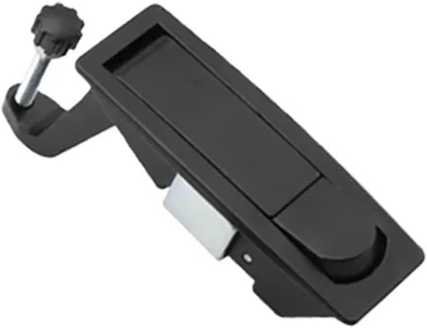 Machinery Equipment Electrical Cabinet Box Press Type Bouncing Flat Lock 1Pcs(Glossy No Lock)
