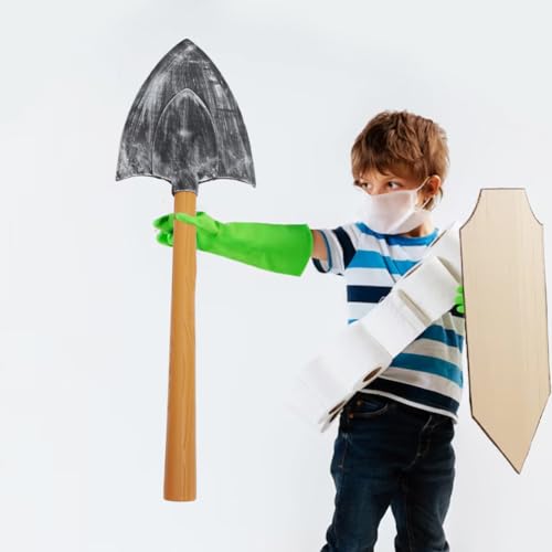 AOKWAWALIY 2 Pcs Foam Spade Realistic Spade Toy Halloween Dwarf Spade Shovel Faux Knives Toy Trick Props for Carnival Halloween Party Costume - Thumbnail 5