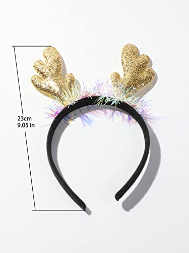 Faixas De Cabeça Para Mulheres Testeira Natal Glitter Galhada & Ouropel Decoração