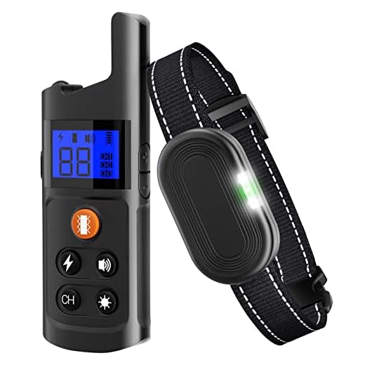 USCAMEL Rechargeable Dog Shock Collar with Remote 984 FT, 3 Modes-Shock,Vibration, Beep, Waterproof Electric Training Correction Collar for Small/Medium/Large Dogs with Security Lock, LED Lights