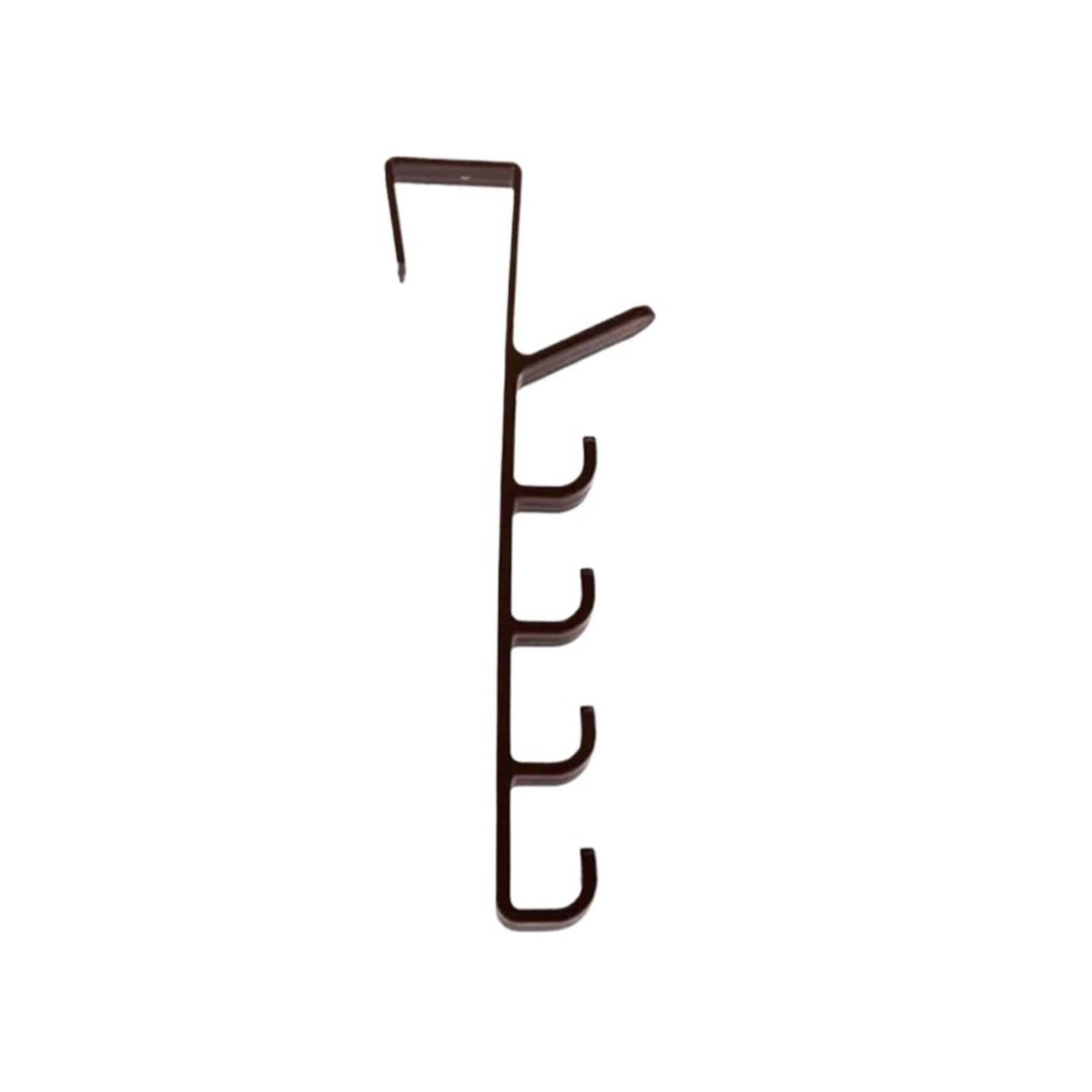 Nktfkqzjz Brown Single Cabinet Door Hooks For Clothes Bags Towels Kitchen Bathroom Storage(Brown)