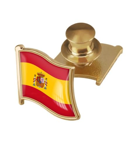 Image of vmcoatdu Country Flag Backs Locking Pin Keepers Locking Clasp Pin Badge International Travel Brooch Metal Alloy Souvenir Pin 0.75x0.7 Inch Small Pin