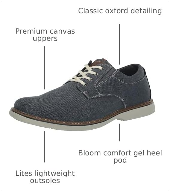 Image of Nunn Bush Otto Canvas Plain Toe Oxford