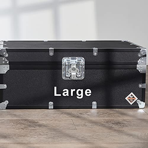 Rhino Trunk & Case Large Indestructo Travel Trunk With Removable Wheels, Reusable Shipping Container, Military Deployment, Camp & College 32" 17"X13" #TOP7