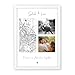 Mountiki Personalisierte Landkarte mit 2 Fotos | Individuelles Wandbild für Paare | Reiseerinnerungen | Geschenk Fernbeziehung