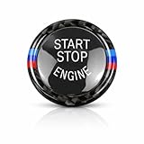 Sports Start Stop Motorstartknopf Start Stop Knopf Abdeckung Auto Startknopf Motor Zündschalter Abdeckung Zündschlossabdeckung für BMW 1 3 5 X1 X3 X5 X6 Z4 Serie E90 E91 E92 E93 E60 E70 E71(Schwarz)