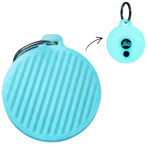 Image of Premium Case for JioTag Tracker | Secure Twist Lock Keychain Holder & Key Finder Cover | Protective Tag for Keys, Luggage, Backpacks & Pets, Glow (Blue), Jiotag 2 (2026), 1