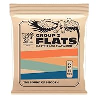 Ernie Ball Custom Gauge Flatwounds deliver solid low-end with reduced finger noise. Flattened stainless steel wrap wire on a hex-shaped tin-plated steel core. Super smooth feel with warm, rounded tone. Ernie Ball bass strings are played worldwide by ...