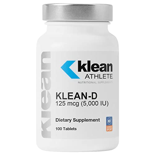 Klean Athlete Klean-D | 5000 IU of Vitamin D3 to Support Immune Health, Muscle Recovery, Calcium Absorption, and Bone Strength | NSF Certified for Sport | 100 Tablets