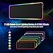 JZMATECH RGB Gaming Mauspad 800x300mm, XL Mousepad mit 14 Beleuchtungs Modi und 7 LED Farben, Großes Erweitertes Leuchtendes Anti Rutsch für Computer PC Gamer