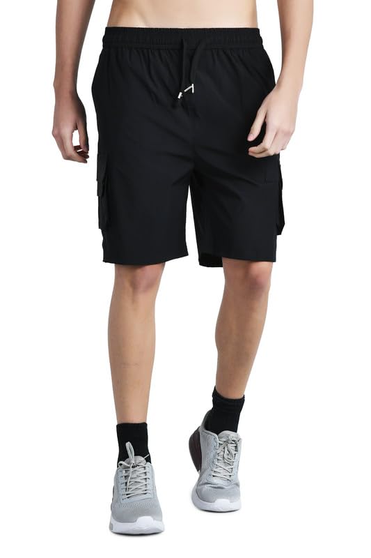 Men's Gym Sports Cargo Shorts Elasticated | Workout Running Pants-picture-26