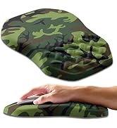 Armanza Ergonomic Slope Mouse Pad Wrist Support with Cross Massage Bulge，Integrated Memory Foam W...
