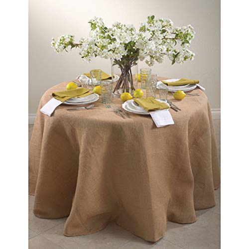 Saro Lifestyle 0811 Passe-Partout Tablecloths, 96-Inch, Round, Natural #TOP1