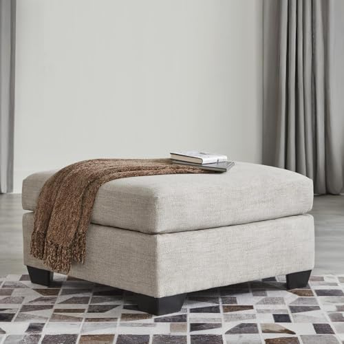 Signature Design by Ashley Mahoney Contemporary Oversized Accent Ottoman, Light Gray by Signature Design by Ashley - Used condition - Image 2