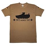 Design/Druck aus Deutschland Copytec SPZ Marder 1A1 Schützenpanzer Panzer Panzergrenadier Grenadier BW Tropen #14547, Größe:3XL, Farbe:Khaki