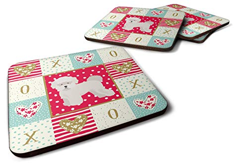 Caroline's Treasures CK5814FC Bichon Fris� #2 Love Foam Coaster Set of 4