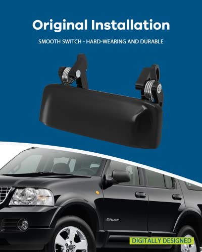 Lujuntec Exterior Interior Door Handles,Front Rear Door Handles Driver Left Passenger Right Side,Replacement For 1998-2001 For Ford For Explorer,8Pcs Black Handles Replace #TOP2