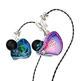 Auriculares intraurales con cable, Colorful Hybrid monitores intraurales, auriculares HiFi de graves profundos con cables...