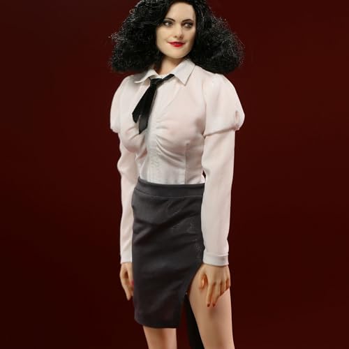 Vêtements figurine féminine 12 pouces avec jupe portefeuille grise
