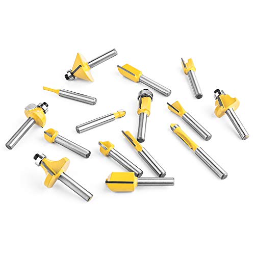 Kowood SUPTMAX Router Bits Set Of 15 Pieces 1/4 Inch Woodwork Tools thumb #4