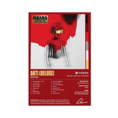Poster for ANTI (DELUKE) Album Canvas Poster Wall Art Decor Print Picture Paintings for Living Room Bedroom Decoration Unframe-style 08x12inch(20x30cm)