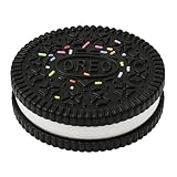 Big 12 CM Taba Squishy Cookie Black Cookie Biscuit Stress Relief Sticky Ultra Soft Decompression Fidget Toys Viral Giant Cookies Squeeze Toy for Stress Anxiety Relief 1 Pack
