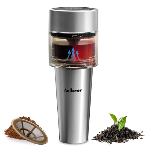 Audoyon Portable Coffee Maker 2-6 Min Electric Rapid Brew 16oz Travel Cup