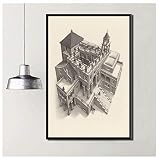 JCYMC Jigsaw Puzzle 1000 Piezas Escher Carteles Geométricos Surrealistas Madera Juguetes para Adultos Juego De Descompresión K111Ya