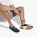OLUKAI Nohea Moku Men's No Tie Boat Shoes, Breathable & Quick Dry Mesh, Effortless Design & Barefoot Wearability, All-Day Comfort & Support, Mood Indigo/Mood, 11