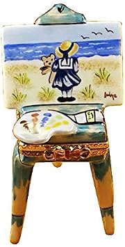 Easel with Girl & Seashore Limoges Box