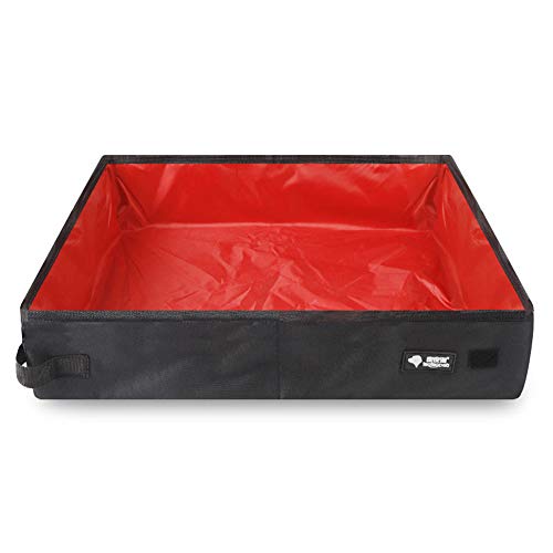 FairOnly – Caixa de areia para gatos de tecido Oxford dobrável à prova d'água e portátil para viage