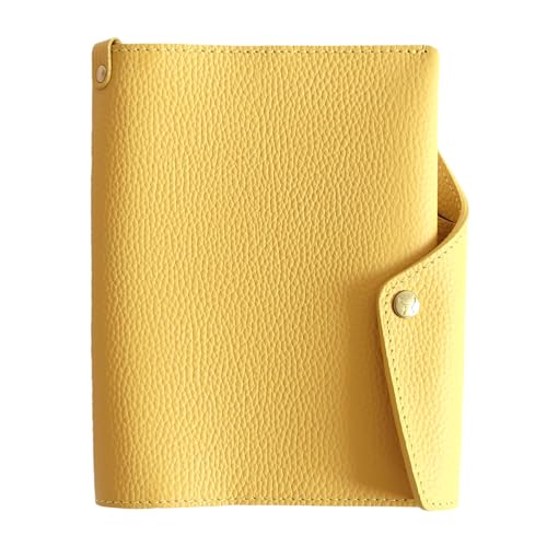 [HUKURO] 本当に使える手帳カバー vibrant A6 (冊子タイプ) 日本製 本革 抗菌 ペンホルダー レザー メンズ レディース ビジネス イエロー フクロ