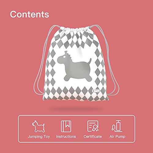 Robud Bouncy Giraffe Hopper, Inflatable Rubber Giraffe Hopping, Ride-On Toys For Kids Toddlers, Boys & Girls - With Hand Pump (Red) #TOP4