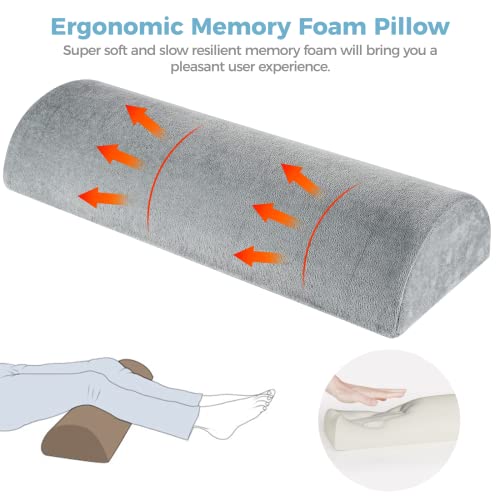Cosyoo Upgraded Knee & Leg Pillow, Soft Memory Foam Leg Support Elevator Pillow-High Density Foam& Ergonomic Design For Feet, Legs, Knees, Waist, Back, Neck, Removable Cover-18.11×7.09 Inches #TOP2