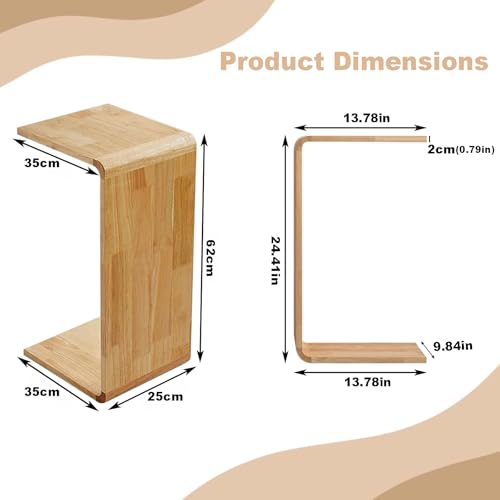 Table d'appoint chêne massif design peu encombrant petit salon Cact