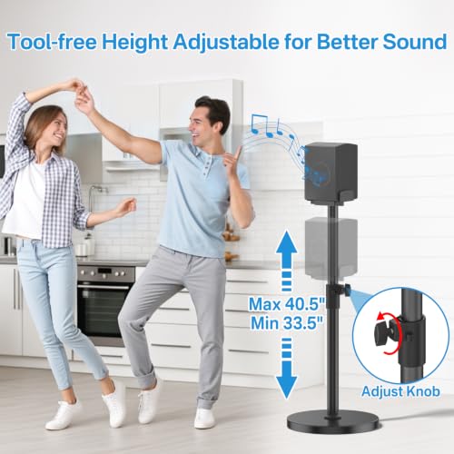 Image of Heavy Duty Speaker Stand Pair for Samsung HW-Q990H /Q990F /Q930F /Q990D /Q930D
