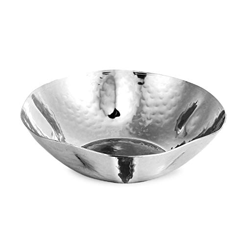 Zap Impex Stainless Steel Hammered Fruit Bowl/Bread Basket #TOP23